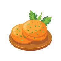 Nutritious Mashed Chickpea Carrot Patties for Kids vector