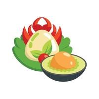 Nutritious Mashed Crab Avocado for Flavorful Meals vector