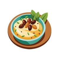 Nutritious Mashed Dates and Oats for Healthy Breakfasts vector