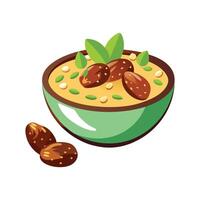 Nutritious Mashed Dates and Oats for Every Meal vector