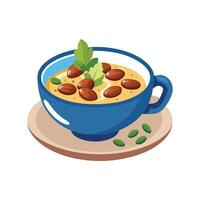 Delicious Mashed Dates and Oats for Healthy Eating vector