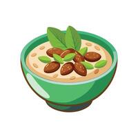 Savory Mashed Dates and Oats for Tasty Treats vector
