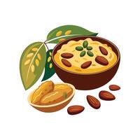 Delicious Mashed Dates and Oats for Flavorful Snacks vector