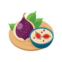 Nutritious Mashed Fig Oats for Every Meal vector