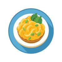 Delicious Mashed Mac and Cheese for Comfort Food vector