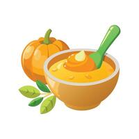 Delicious Mashed Pumpkin Honey for Every Meal vector