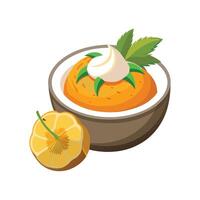 Savory Mashed Pumpkin Coconut Cream for Every Meal vector