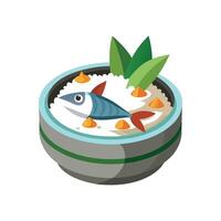 Nutritious Mashed Sardines Rice for Quick Meals vector