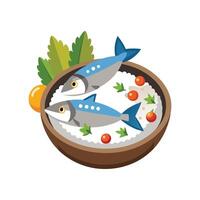 Delicious Mashed Sardines Rice for Every Meal vector
