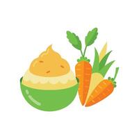 Delicious Mashed Sweet Corn and Carrot for Every Meal vector