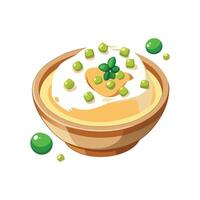 Delicious Mashed Tofu with Peas for Quick Meals vector