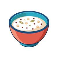 Nutritious Milk Porridge for Healthy Eating vector