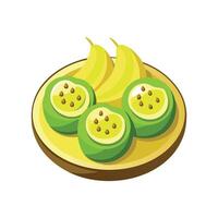 Nutritious Mini Avocado Banana Mash Bites for Healthy Eating vector