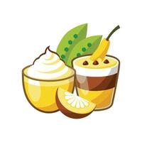 Savory Mini Coconut Banana Pudding for Every Meal vector