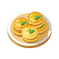 Nutritious Mini Mashed Banana Pancakes for Breakfast vector