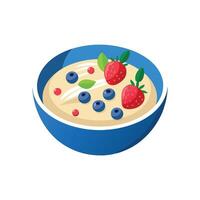 Creamy Oat Milk with Berries Mash for Every Occasion vector