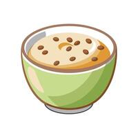 Savory Oat Milk Pudding for Nutritious Meals vector