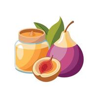 Flavorful Peach and Fig Puree vector