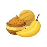 Nutritious Peanut Butter Banana Blend vector