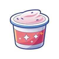 Nutritious Probiotic Yogurt Drink vector