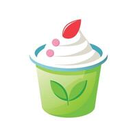 Nutritious Probiotic Yogurt Blend vector