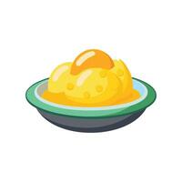 Savory Scrambled Eggs with Cheesy Flavor vector