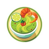 Savory Puree of Shrimp and Avocado Mix vector