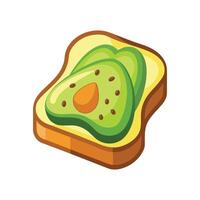 Creamy Soft Avocado Toast for Healthy Snacking vector