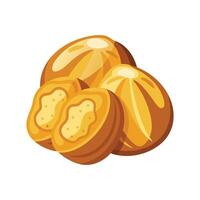 Delicious Soft Baked Banana Bites for Snacks vector