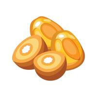Tasty Soft Baked Banana Bites for Healthy Snacking vector