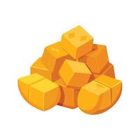 Tasty Soft Butternut Squash Cubes for Snacks vector