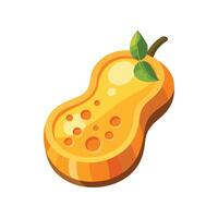 Savory Soft Cooked Butternut Squash with Cheese vector