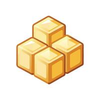 Savory Soft Cheese Cubes for Gourmet Treats vector