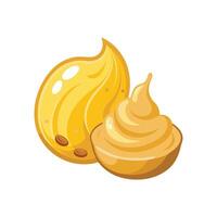 Delicious Mashed Banana with Peanut Butter vector