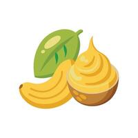 Tasty Mashed Banana with Peanut Butter Delight vector