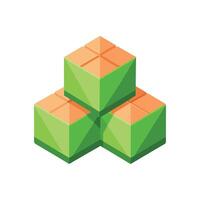 Nutritious Soft Melon Cubes Recipe vector