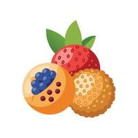 Savory Quinoa Fruit Bites for Healthy Eating vector
