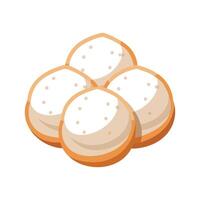 Nutritious Soft Rice Balls Recipe vector