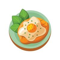 Nutritious Scrambled Egg with Sweet Potato Recipe vector