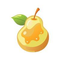Nutritious Steamed Pear with Honey Recipe vector