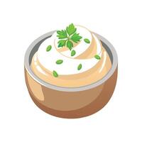 Nutritious Soft Tofu Mash for Healthy Meals vector