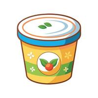 Savory Soy Yogurt for Healthy Eating vector