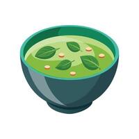 Nutritious Spinach Soup for Healthy Eating vector