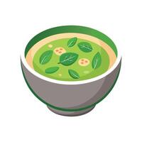 Nutritious Spinach Soup for Refreshment vector