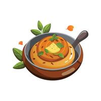 Nutritious Sweet Potato Cinnamon Mash vector