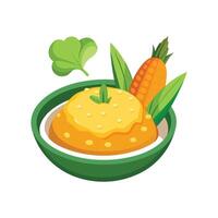 Delicious Turnip Sweet Corn Mash Recipe vector
