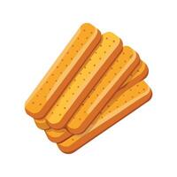 Nutritious Whole Grain Toast Strips Recipe vector