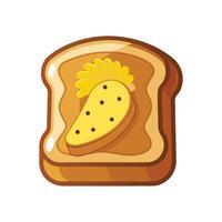 Savory Whole Wheat Toast with Mashed Banana vector