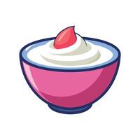 Nutritious Yogurt Recipe for Snacks vector