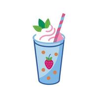 Nutritious Yogurt Drink for Refreshment vector